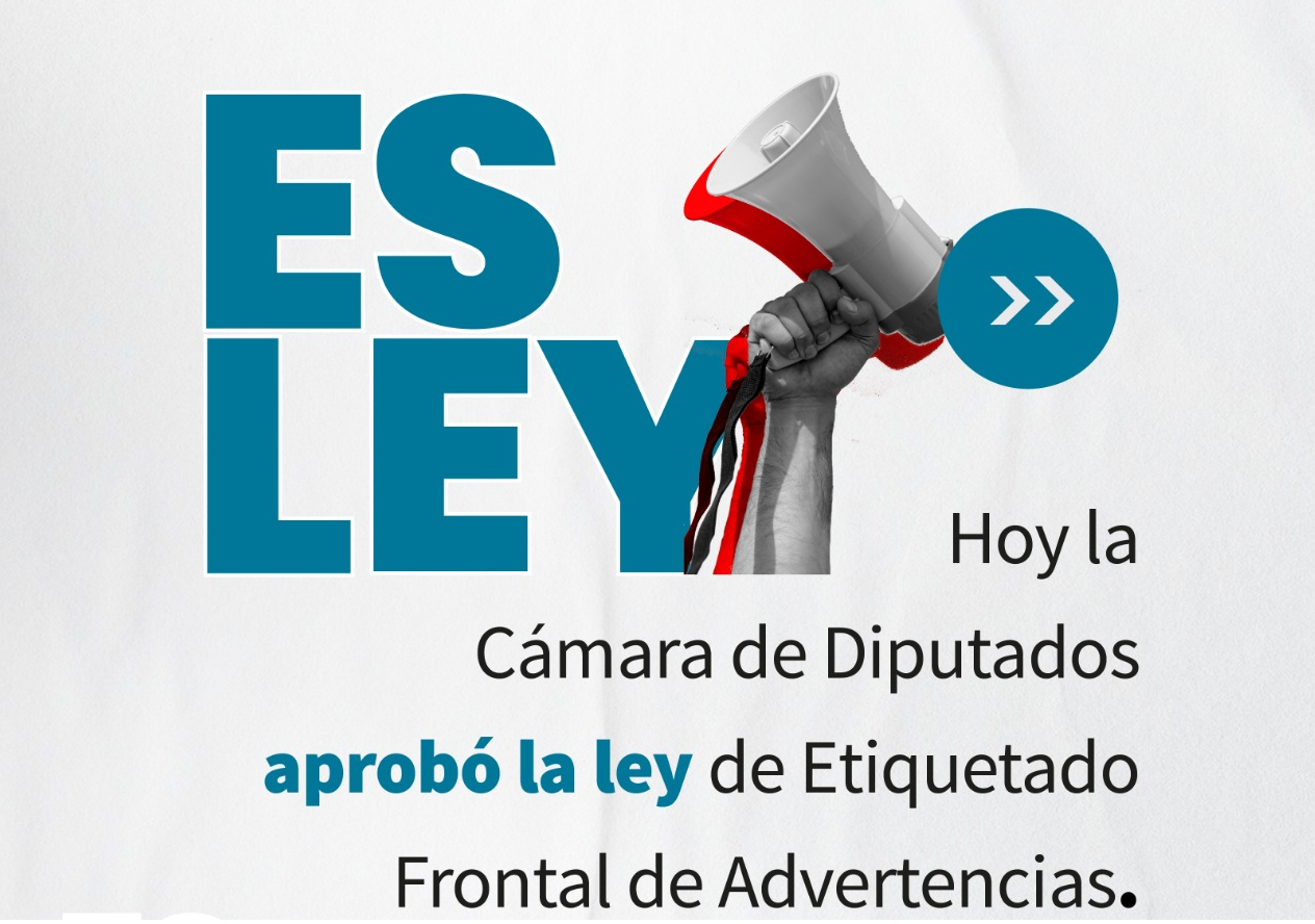 El etiquetado frontal de advertencias es ley en Argentina