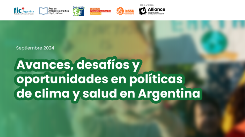 Clima y Salud en Argentina: Avances, oportunidades y desafíos desde un enfoque multisectorial